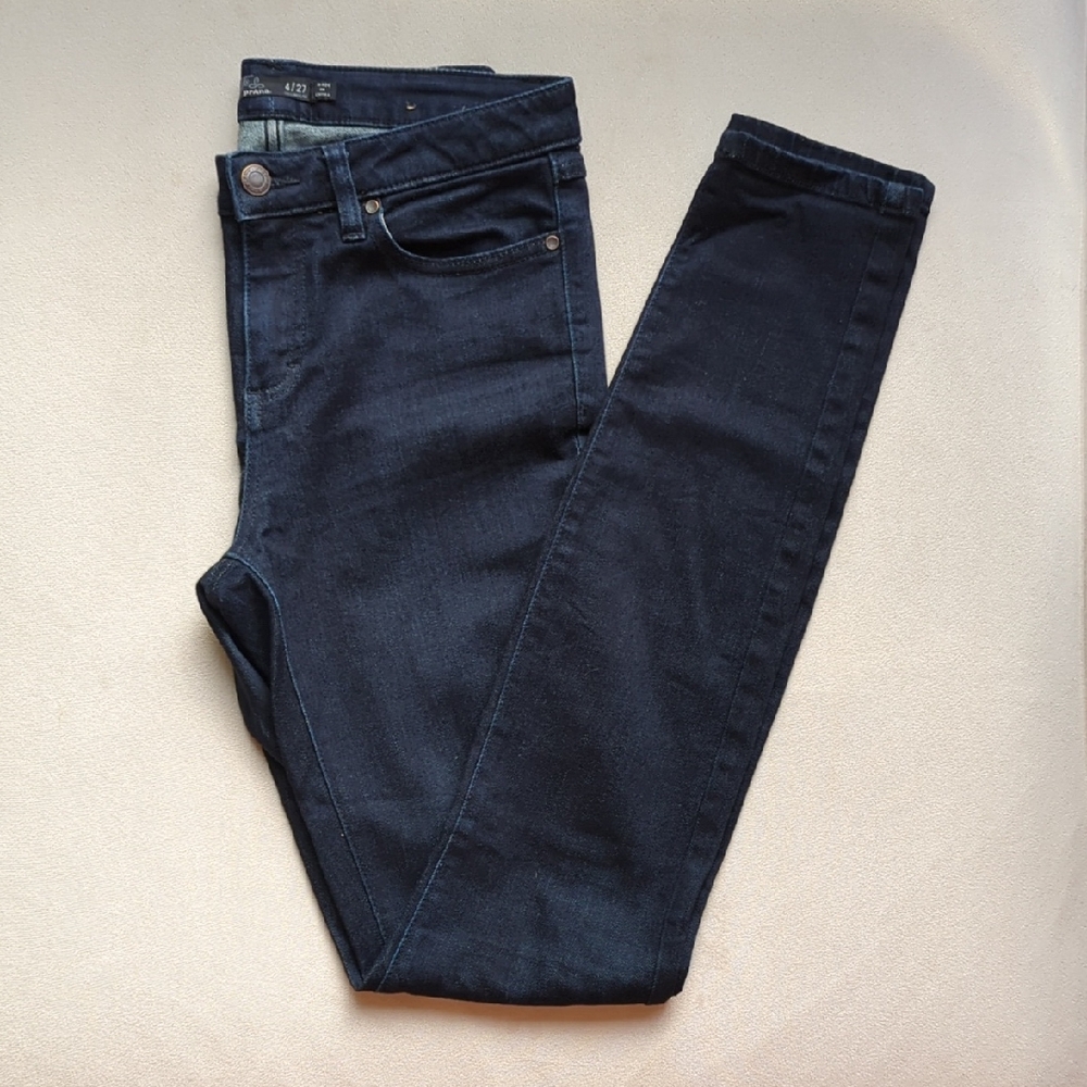 Prana Women's 4/27 Regular Inseam 31" Sienna Jean Deep Blue Skinny Denim